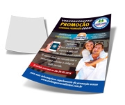 PANFLETOS, FLYERS E FOLHETOS COUCHÊ 145G SEM VERNIZ