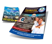 PANFLETOS, FLYERS E FOLHETOS COUCHÊ 145G SEM VERNIZ