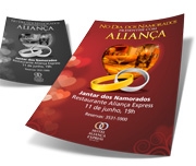 PANFLETOS, FLYERS E FOLHETOS COUCHÊ 145G SEM VERNIZ