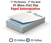 BLOCOS E TALÕES 25 FOLHAS AUTOCOPIATIVO 56G -  2 VIAS