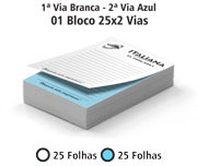 BLOCOS E TALÕES 25 FOLHAS APERGAMINHADO 75G -  2 VIAS