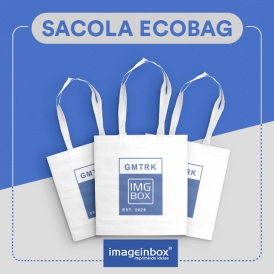 SACOLA ECOBAG ALGODÃO CRU 30X40CM/ PERSONALIZAÇÃO 10x15CM
