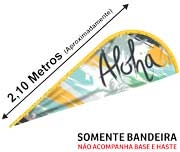 BANNER BANDEIRA AVULSA TECIDO MICROFIBRA - MODELO: GOTA