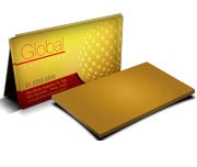 CARTÕES DE VISITA PAPÉIS ESPECIAIS GOLD MASTER 300G S/VERNIZ