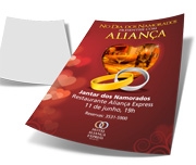 PANFLETOS, FLYERS E FOLHETOS COUCHÊ 145G SEM VERNIZ
