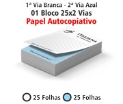 BLOCOS E TALÕES 25 FOLHAS AUTOCOPIATIVO 56G- 2 VIAS