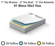 BLOCOS E TALÕES 50 FOLHAS APERGAMINHADO 75G - 3 VIAS