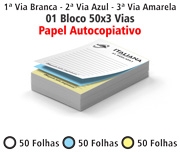 BLOCOS E TALÕES 50 FOLHAS AUTOCOPIATIVO 56G-3 VIAS 150X105MM