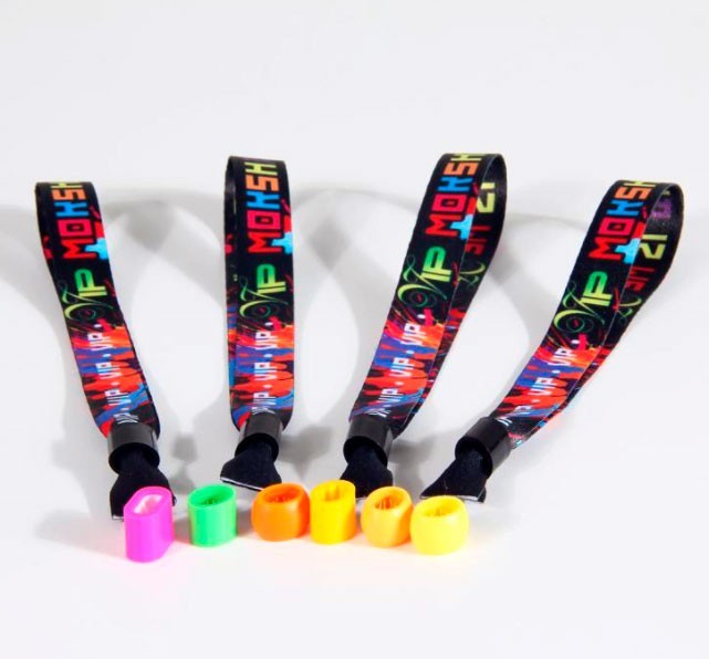 Pulseira identificação para Eventos, personalizada Material: 100% Poliéster