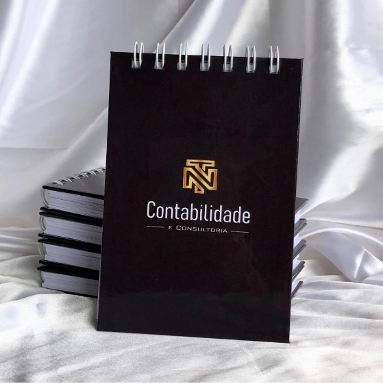 BLOCO CAPA DURA 15X21 CM COM WIRE-O MIOLO BRANCO
