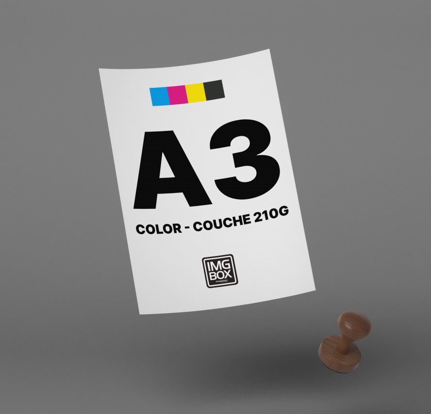 IMPRESSÃO A3 COLOR PAPEL COUCHE 210G