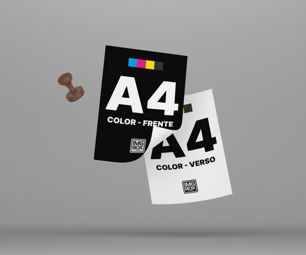 IMPRESSÃO A4 COLOR PAPEL COUCHE 115G - FRENTE E VERSO