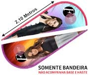 BANNER BANDEIRA AVULSA TECIDO MICROFIBRA - MODELO: GOTA
